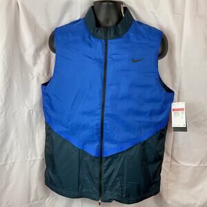 Nike Therma-fit Adv Repel Full Zip Insulated Golf Vest Navy Blue Men size Large